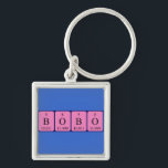 Chaveiro Tecla de nome de mesa periódica Bobo<br><div class="desc">Bobo se soletrava como B O B O (Boron Oxygen Boron Oxygen) em um teclado para o cientista em você.</div>