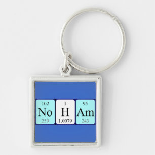 Chaveiro Tecla de nome de mesa periódica de Noham