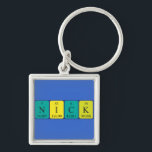 Chaveiro Tecla de nome de mesa periódica do Nick<br><div class="desc">Nick soletrou como N I C K (Nitrogênio, iodo, carbono, potássio) em uma chave para o cientista em você. Não consegues encontrar o que queres?</div>