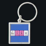 Chaveiro Tecla de nome de mesa periódica Krish<br><div class="desc">Krish escreveu como Kr I S H (Krypton Iodine Sulfur Hidrogênio) em uma chave para o cientista em você.</div>