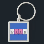 Chaveiro Tecla de nome de mesa periódica Krish<br><div class="desc">Krish escreveu como Kr I S H (Krypton Iodine Sulfur Hidrogênio) em uma chave para o cientista em você.</div>