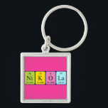 Chaveiro Tecla de nome de mesa periódica Nikola<br><div class="desc">Nikola se soletrou como Ni K O La (Nickel Potássio Oxygen Lanthanum) em um teclado para o cientista em você.</div>