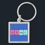 Chaveiro Tecla de nome de mesa periódica Osamu<br><div class="desc">Osamu soletrou como O S Am U (Oxigênio Sulfur Americium Uranium) num teclado para o cientista em você. Não consegues encontrar o que queres?</div>