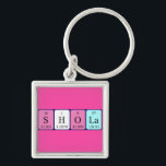 Chaveiro Tecla de nome de mesa periódica Shola<br><div class="desc">Shola se soletrou como S H O La (Oxigênio de Enxofre - Oxigênio Lanthanum) em um teclado para o cientista em você. Não consegues encontrar o que queres?</div>