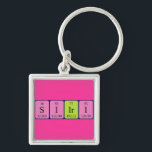 Chaveiro Tecla de nome de mesa periódica Siiri<br><div class="desc">Siiri se soletra como S I Ir I (Sulfur Iodine Iridium Iodine) em um teclado para o cientista em você. Não consegues encontrar o que queres?</div>