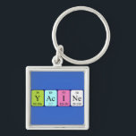 Chaveiro Tecla de nome de mesa periódica Yacine<br><div class="desc">Yacine escreveu como Y Ac I Ne (Yttrium Actinium Iodine Neon) num teclado para o cientista em si. Não consegues encontrar o que queres?</div>