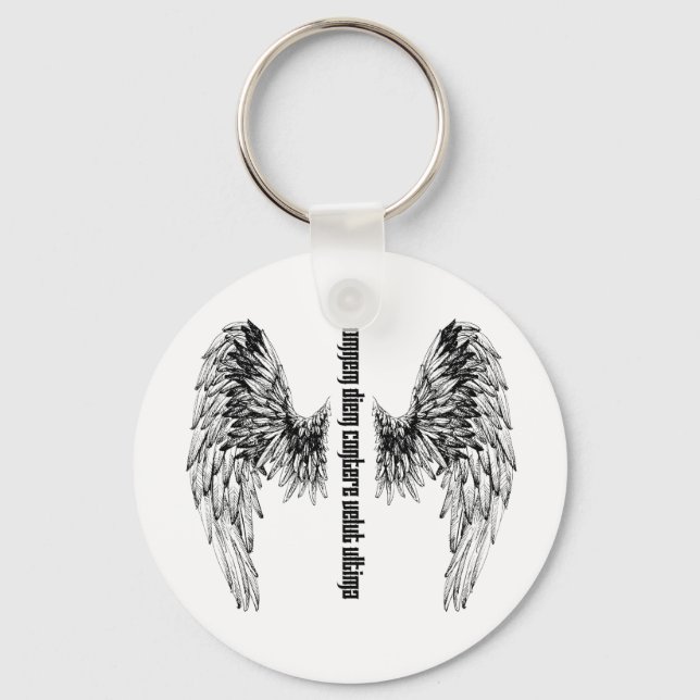 Chaveiro Tecla do botão básico da Tatuagem de Donovan (Frente)