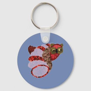 Chaveiro Tecla do Botão Redondo de Coruja