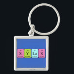 Chaveiro Tecla do nome da mesa periódica Sylas<br><div class="desc">Sylas se soletrava como S Y La S (Sulfur Yttrium Lanthanum Sulfur) em um teclado para o cientista em você.</div>