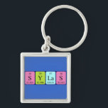 Chaveiro Tecla do nome da mesa periódica Sylas<br><div class="desc">Sylas se soletrava como S Y La S (Sulfur Yttrium Lanthanum Sulfur) em um teclado para o cientista em você.</div>