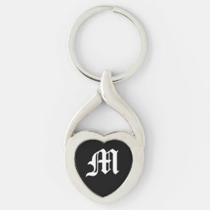 Chaveiro Tecla "M" Black Heart
