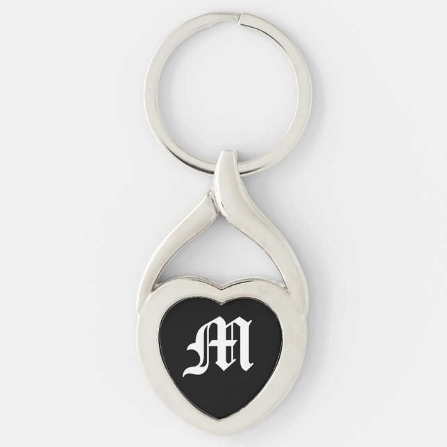 Chaveiro Tecla "M" Black Heart (Frente)