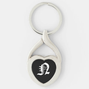 Chaveiro Tecla "N" Black Heart
