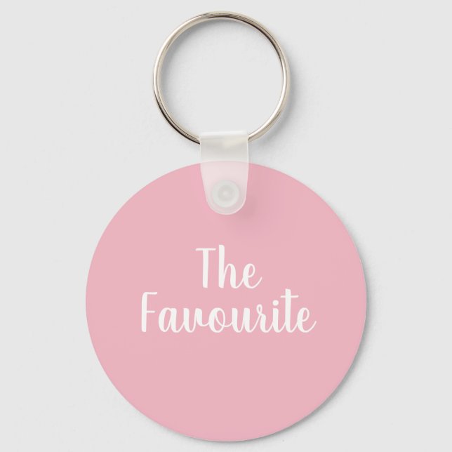 Chaveiro Tecla rosa 'O favorito' (Frente)