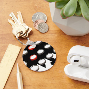 Chaveiro Teclado de Máquina de Digitalização Vintage Bus