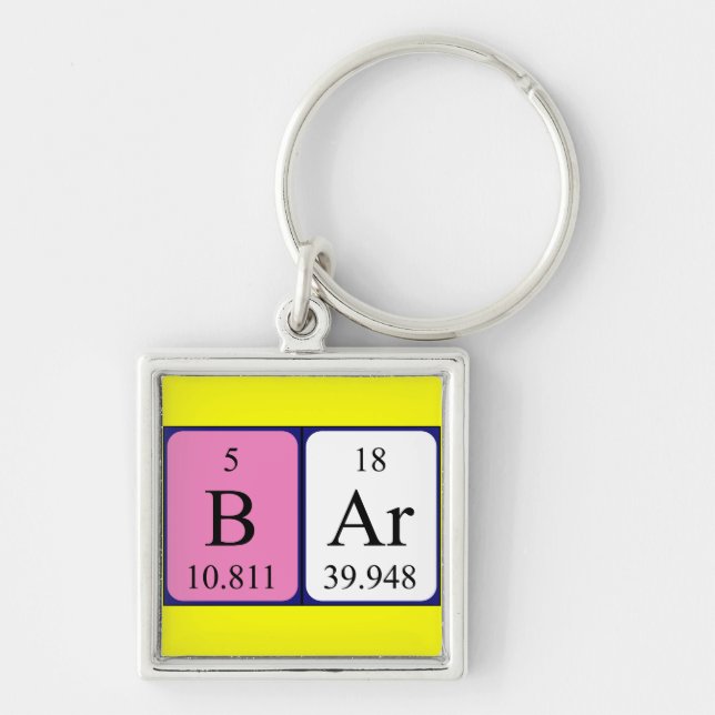 Chaveiro Teclado de mesa periódica do bar (Frente)