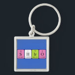 Chaveiro Teclado de nome de mesa periódica do Shiro<br><div class="desc">Shiro se soletrou como S H Ir O (Oxigênio de hidrogênio de enxofre) em um teclado para o cientista em você. Não consegues encontrar o que queres?</div>