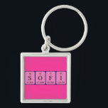 Chaveiro Teclado de nome de mesa periódica do Sofi<br><div class="desc">Sofi soletrado como S O F I (Oxigênio Enxofre - iodo fluorado) em um teclado para o cientista em você. Não consegues encontrar o que queres?</div>