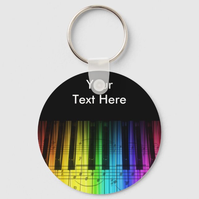 Chaveiro Teclado e notas do Rainbow Piano (Frente)
