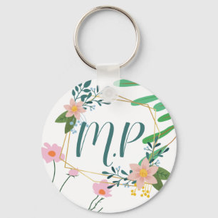 Chaveiro Teclado Floral Personalizado