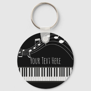 Chaveiro Teclado Piano e Notas Musicais