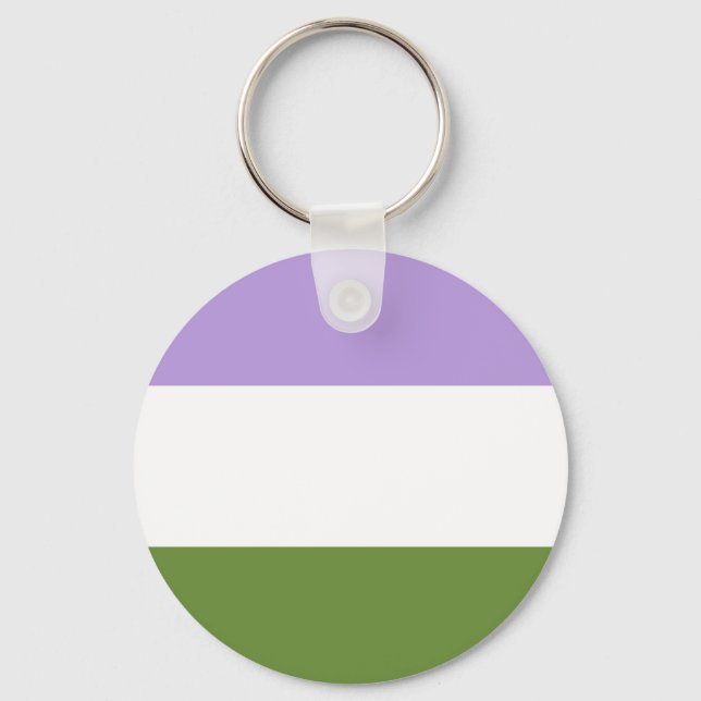 Chaveiro Teclado Sinalizador do Genderqueer (Frente)