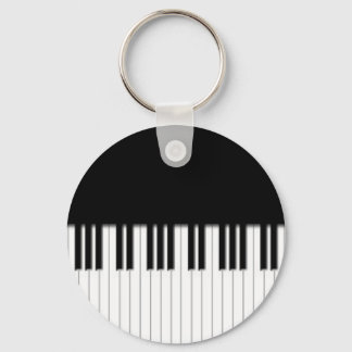 Chaveiro Teclado - Teclas do teclado do Piano preto branco
