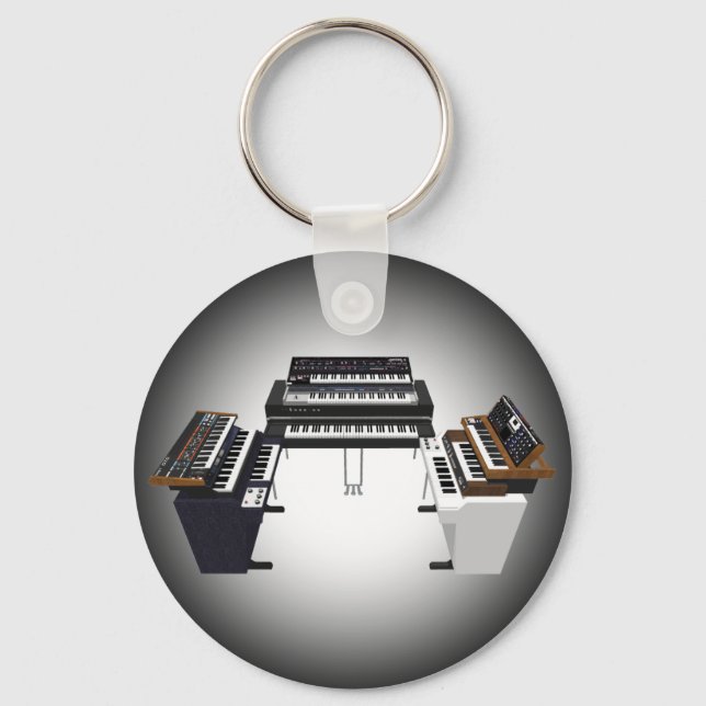 Chaveiro Teclados Antigos: Modelo 3D: Pingente (Frente)