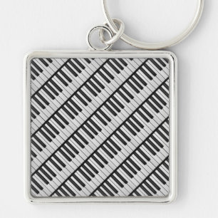 Chaveiro Teclas de Piano Preto e Branco