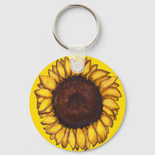 Chaveiro Teclas Sunflower Cadeias Cheerful Yellow Flower Gi