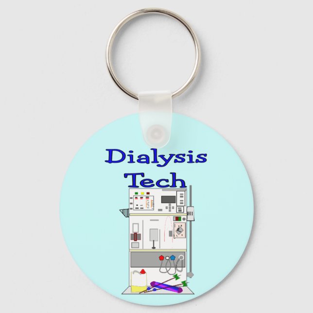 Chaveiro Técnico de diálise — Design de Máquina Fresenius (Frente)