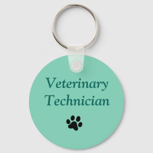 Chaveiro Técnico veterinário/impressão/verde pretos da p