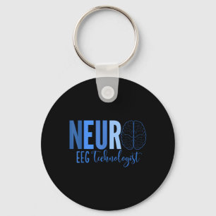 Chaveiro Tecnólogo de EEG Neuro Retro Anatomia Cérebro