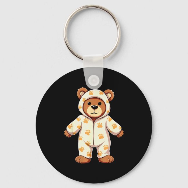 Chaveiro Teddy Bear Wearing Pajamas  (Frente)