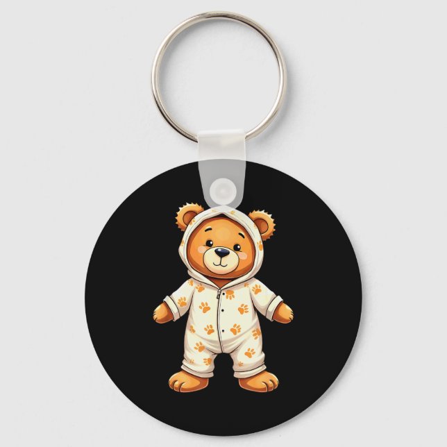 Chaveiro Teddy Bear Wearing Pajamas  (Frente)