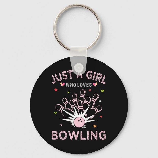 Chaveiro Tee De Esporte Da boliche Para Mulheres Apenas Uma (Frente)