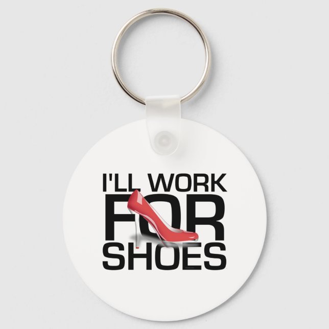 Chaveiro TEE I Work For Shoes (Frente)