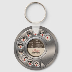 Chaveiro Telefone giratório do vintage