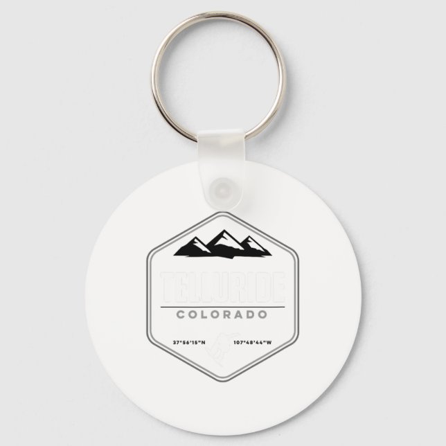 Chaveiro Telluride Colorado Snowboard T (Frente)
