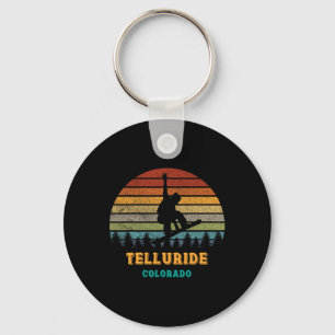 Chaveiro Telluride Colorado Vintage Sunset Snowboard Sno