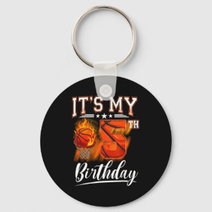 Chaveiro tema de basquete de aniversário de 5 anos aniversá