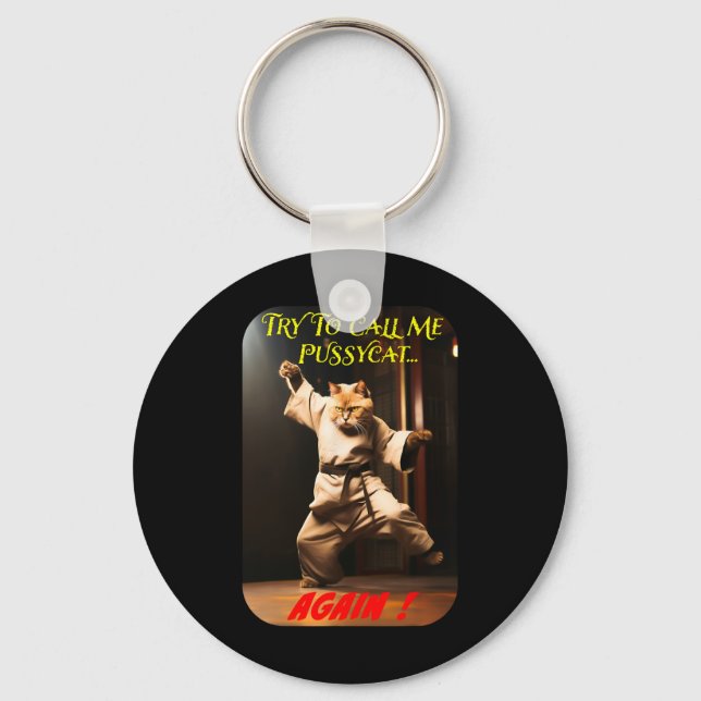 Chaveiro Tema de Karate Humorístico (Frente)