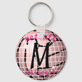 Chaveiro Tema de Netball de Design de Bola de Disco Persona