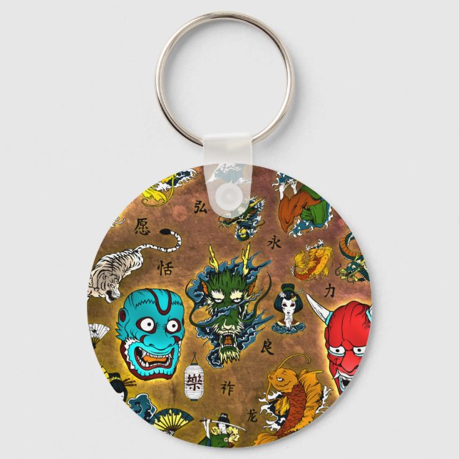 Chaveiro Tema Japonês (Frente)