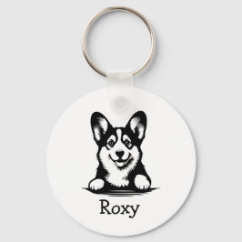 Chaveiro Tema Personalizado do Corgi Puppy