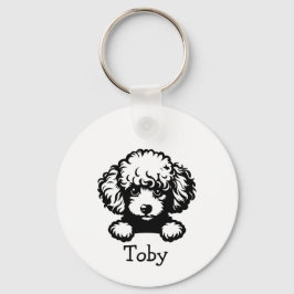 Chaveiro Tema Personalizado do Poodle Puppy