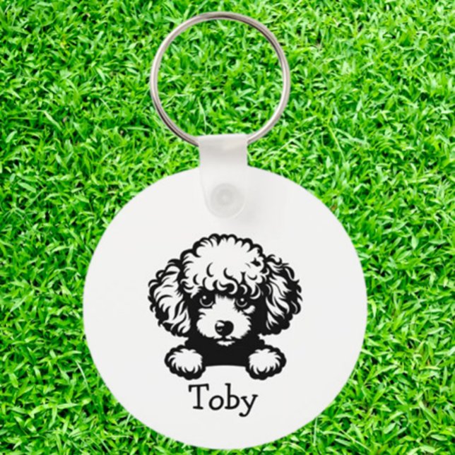 Chaveiro Tema Personalizado do Poodle Puppy ( These make wonderful gifts for anyone who adores their  poodle)