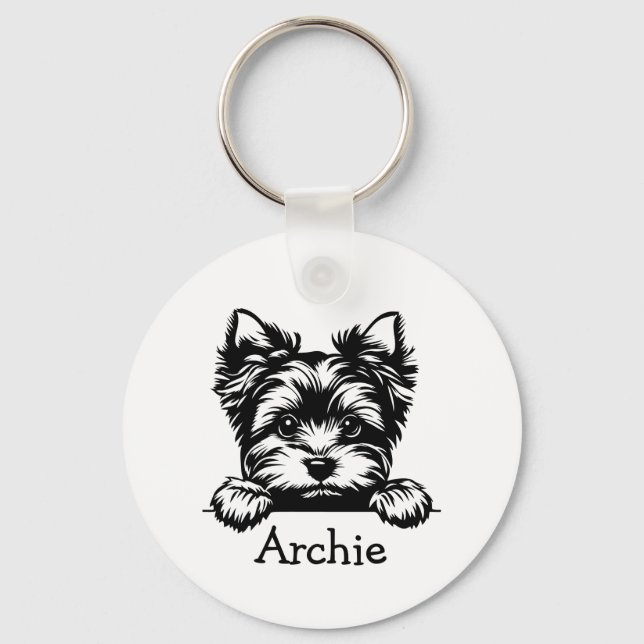 Chaveiro Tema Personalizado do Welsh Terrier Puppy (Frente)