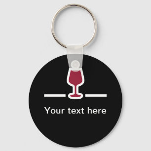 Chaveiro temático da mensagem do vinho