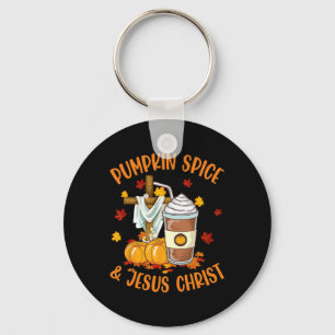 Chaveiro Tempero de Abóbora E Jesus Cristo Amantes de Café